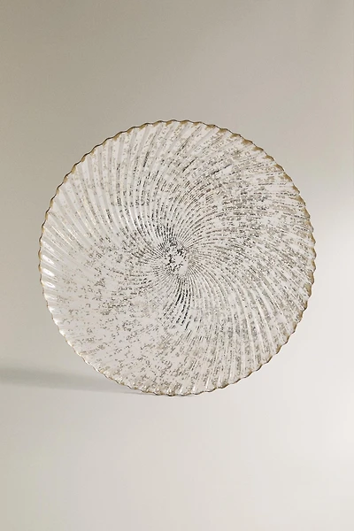 ASSIETTE À DESSERT VERRE BRILLANT NOËL