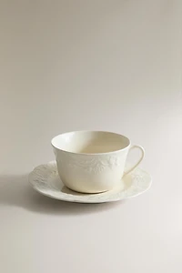 GRAPE PORCELAIN TEACUP AND SAUCER