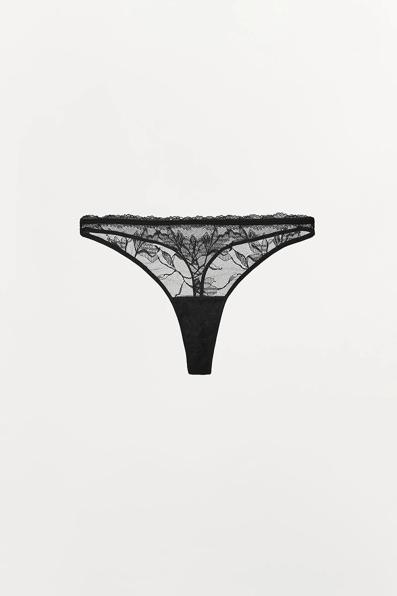 TANGA FLEURS BRODÉES