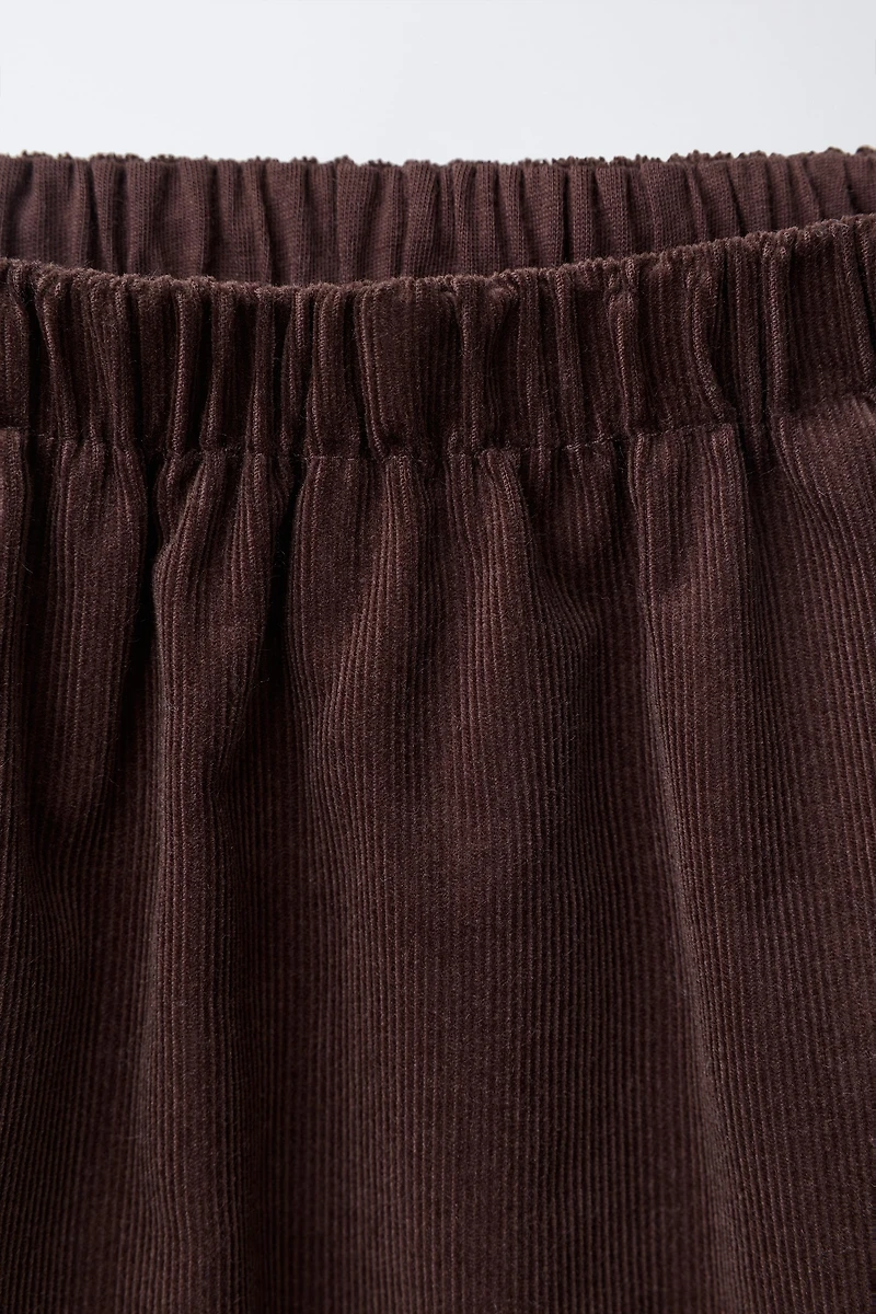 LINED FINE-WALED CORDUROY BLOOMERS