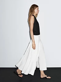 Robe longue contrastante