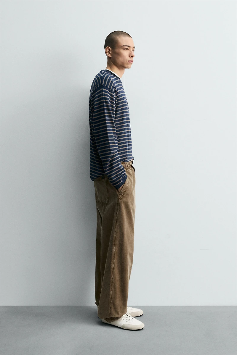WASHED TEXTURED PANTS