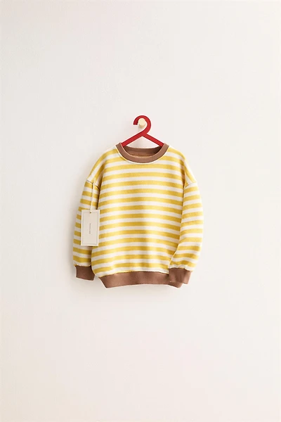 ZARA TIMELESS - CONTRAST STRIPE SWEATSHIRT