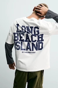 RELAXED FIT WASHED PRINT T-SHIRT