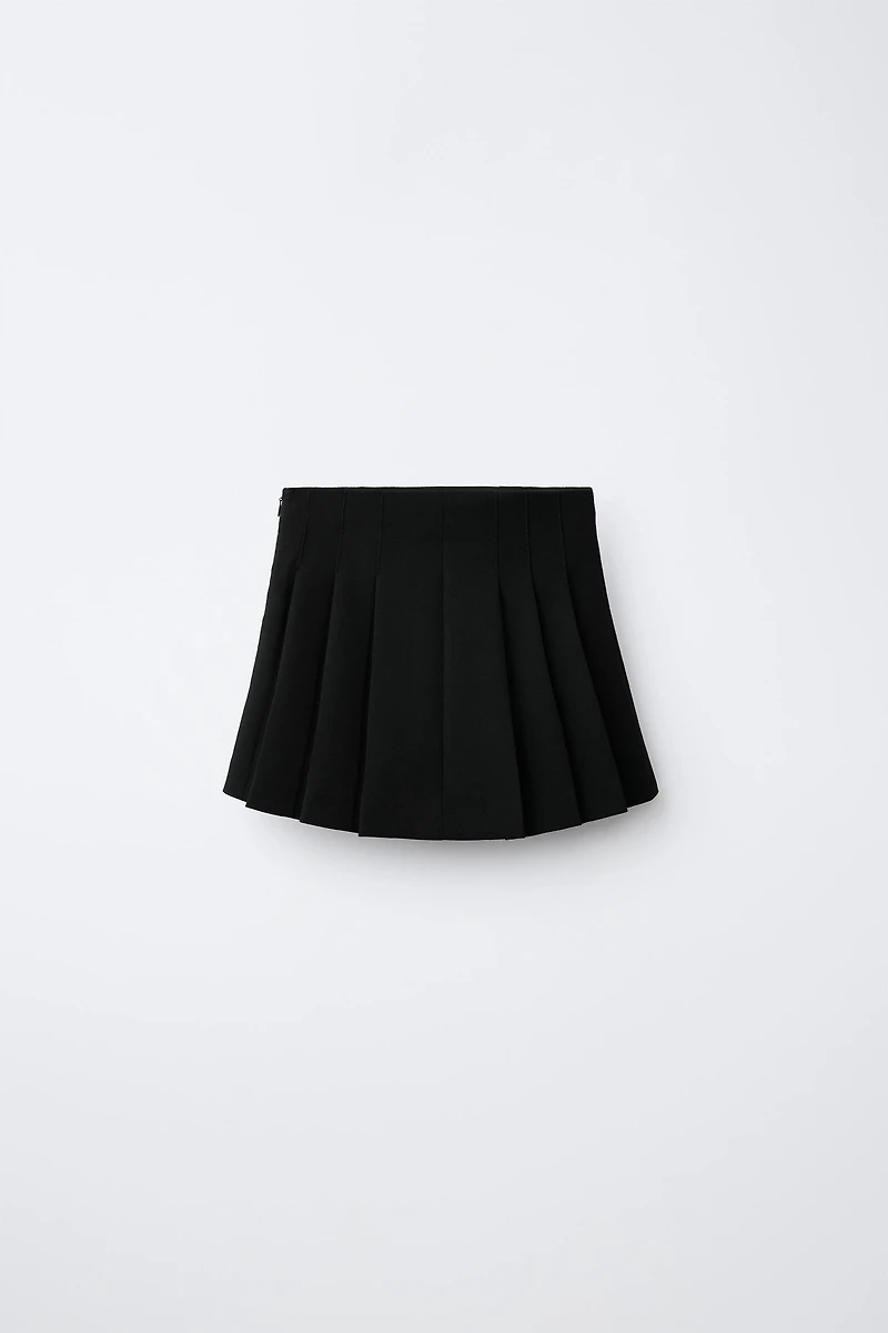 BUTTONED PLEATED SKIRT