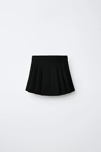 BUTTONED PLEATED SKIRT
