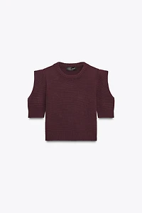 SHORT SLEEVE KNIT TOP