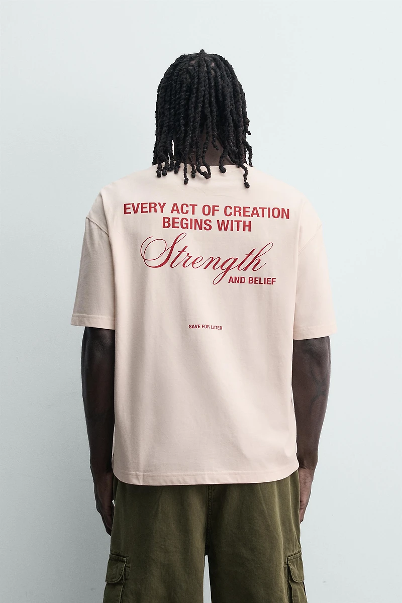 RELAXED FIT TEXT PRINT T-SHIRT