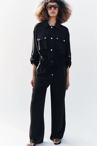 PANTALON FLUIDE À TAILLE ÉLASTIQUE