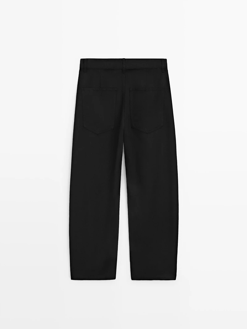 Pantalon barrel fluide