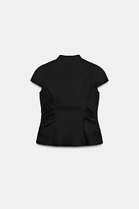 RUCHED ZIP TOP