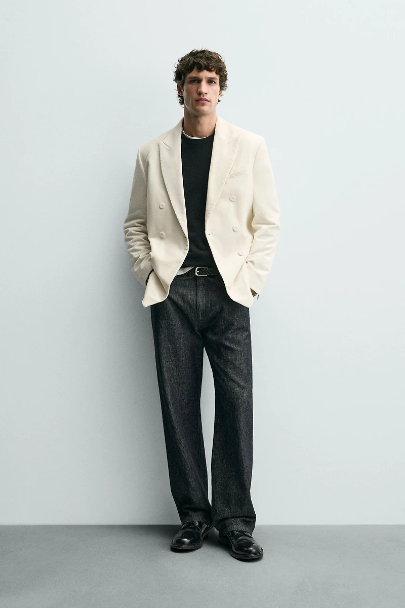 DOUBLE BREASTED CORDUROY BLAZER