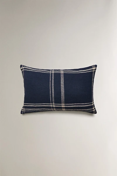 DYED THREAD THROW PILLOW COVER