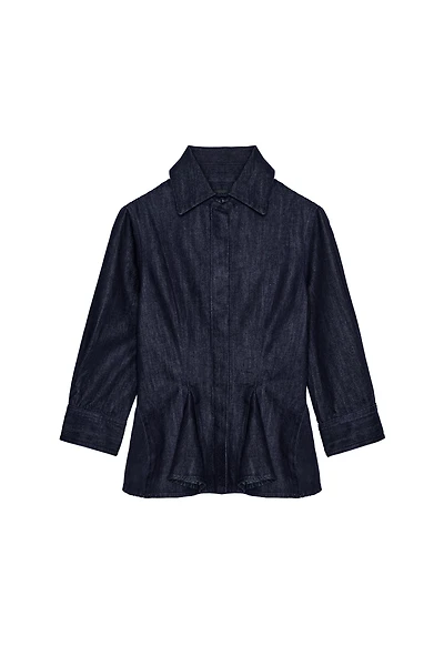 ZW COLLECTION PEPLUM DENIM SHIRT