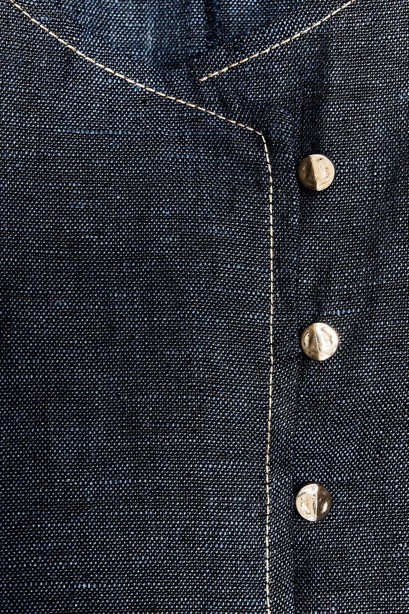 DOUBLE BREASTED LINEN VEST