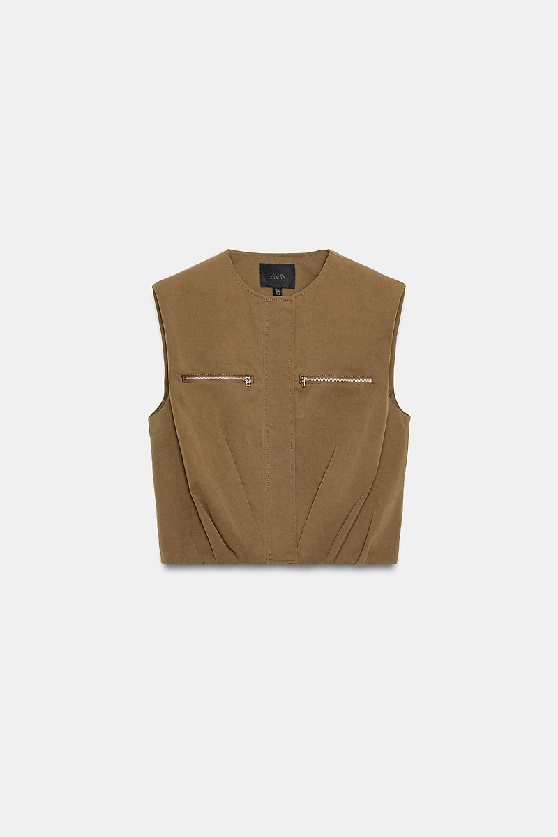 PUFFER VEST WITH ZIPPERS