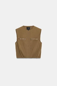 PUFFER VEST WITH ZIPPERS