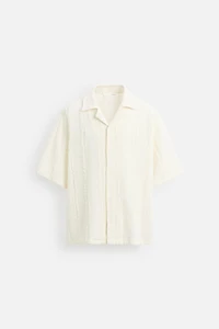 JACQUARD FRAYED SHIRT
