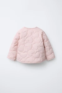 WATER REPELLENT HEART PUFFER JACKET