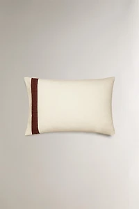 CHRISTMAS LINEN PILLOWCASE WITH BORDER