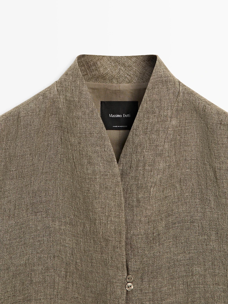 100% linen waistcoat