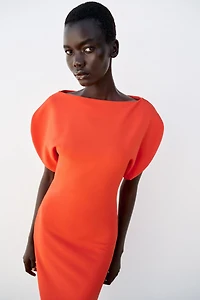 VOLUMINOUS MIDI DRESS
