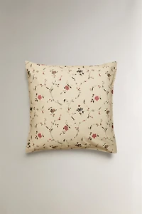 TAIE D’OREILLER COTON LIN FLEURS | KATHARINE POLE