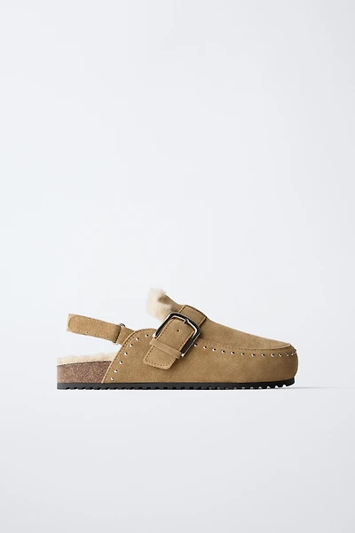 LINED LEATHER CLOGS