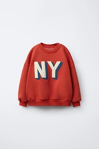 EMBROIDERED TEXT SWEATSHIRT