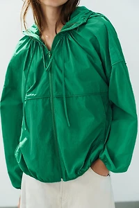 TECHNICAL FABRIC HOODIE JACKET