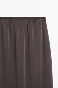 100% silk straight midi skirt