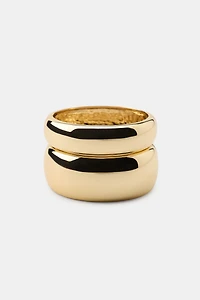 PACK OF 2 RIGID METAL BRACELETS