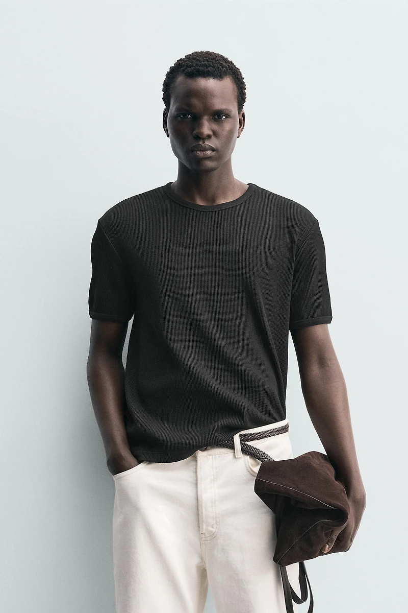 WAFFLE KNIT T-SHIRT