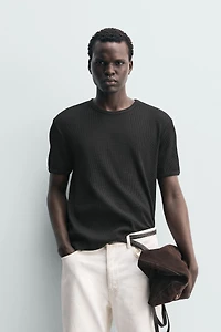 WAFFLE KNIT T-SHIRT