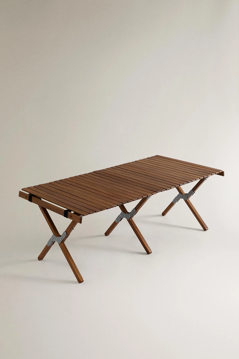 FOLDABLE BEECH WOOD CAMPING TABLE