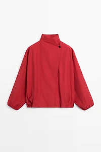 Veste technique à bouton latéral en coton