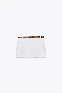 JUPE-CULOTTE CROISÉE CEINTURE