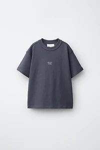 HEAVYWEIGHT EMBROIDERED TEXT T-SHIRT
