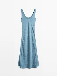 Long flowing satin dress