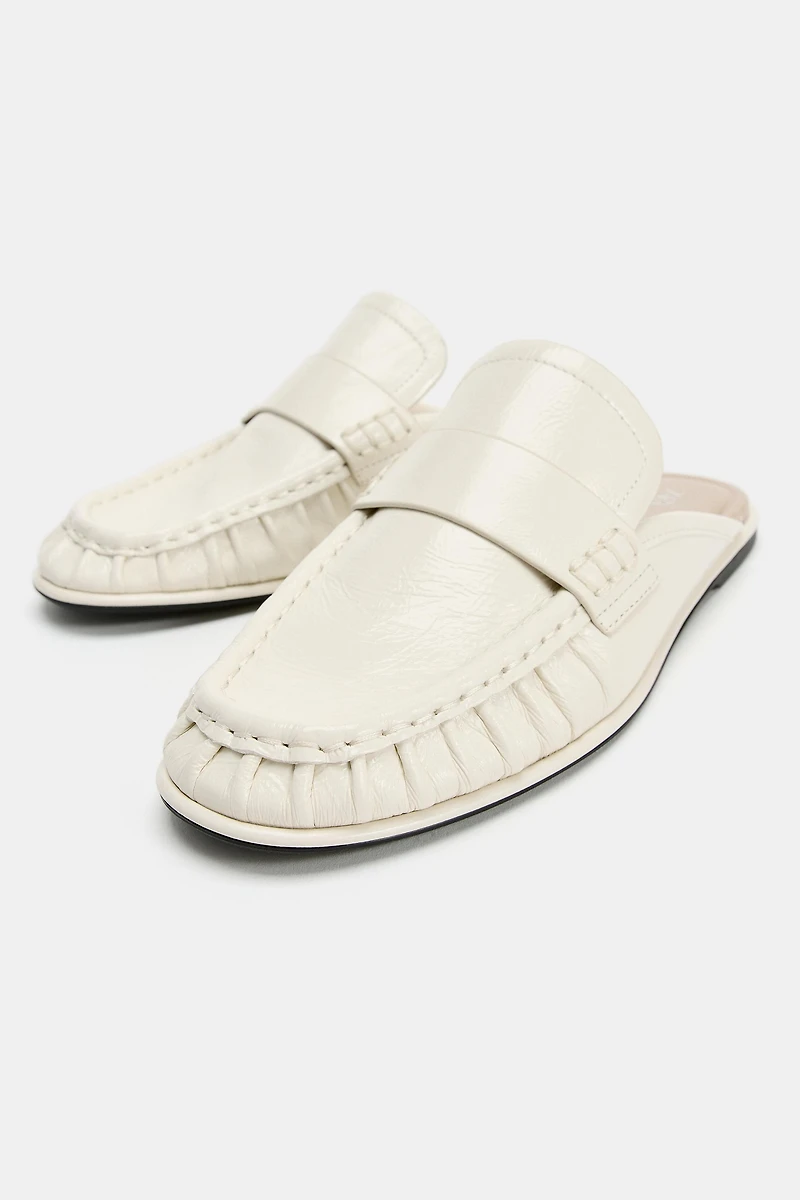 Leather Mule Loafers