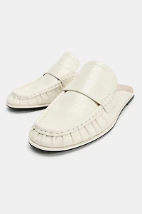 Leather Mule Loafers