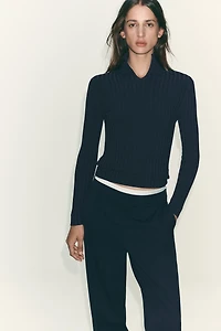 DOUBLE WAIST STRAIGHT LEG PANTS