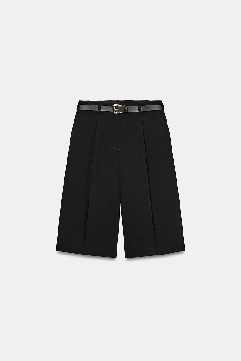 LONG BELTED SHORTS