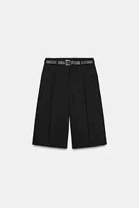LONG BELTED SHORTS