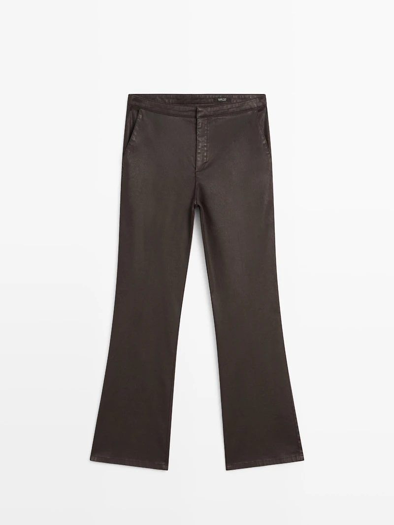 Pantalon flare cropped