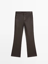 Pantalon flare cropped