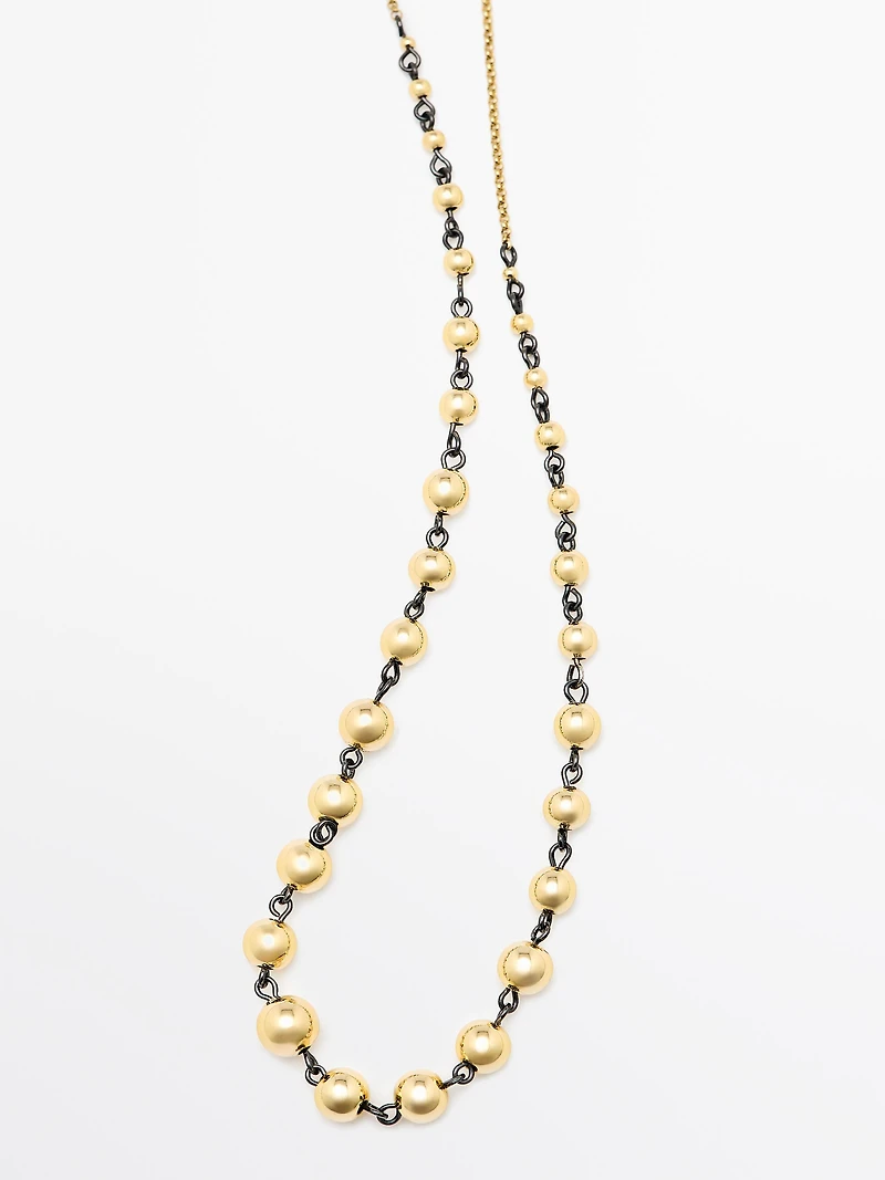 Chain necklace with beads