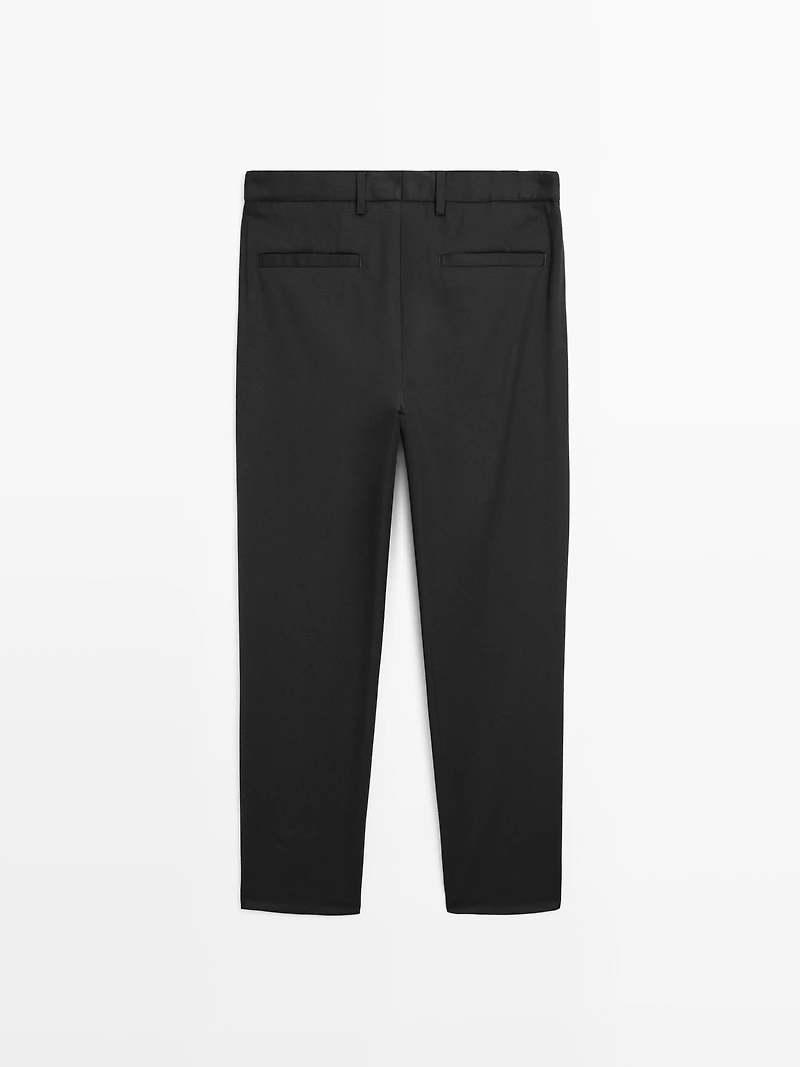 Wool blend trousers
