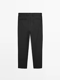 Wool blend trousers