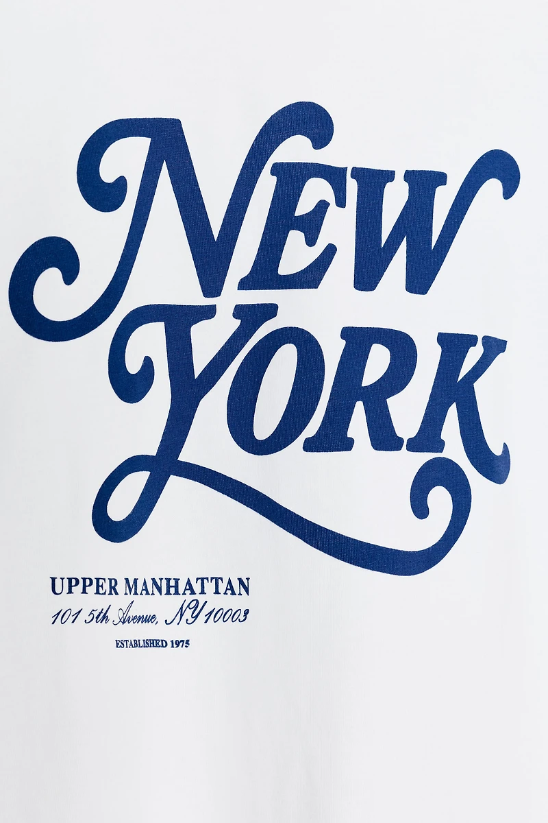 T-SHIRT À INSCRIPTION ET MANCHES COURTES